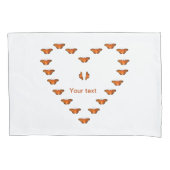 Passie-vlinders personaliseren in hartvorm  kussensloop (Voorkant)