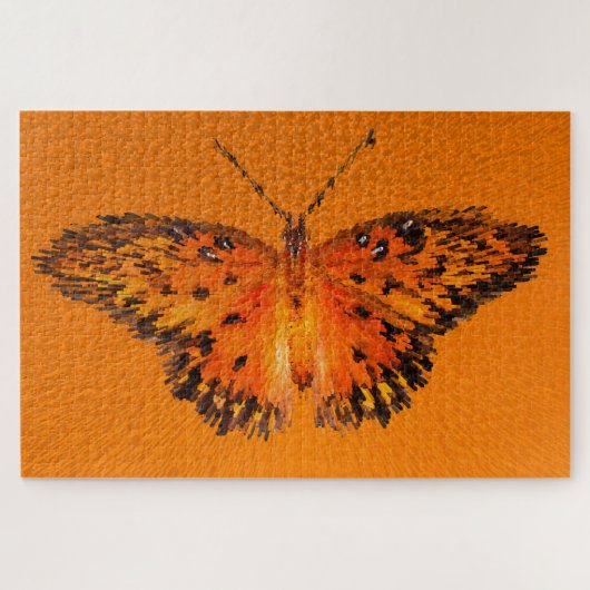 Passie vlindervleugels op sinaasappel legpuzzel (Horizontaal)