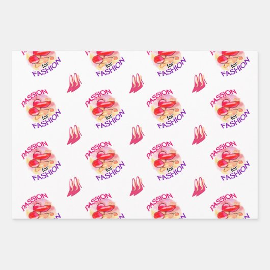 "Passie voor Mode" - stijl A Inpakpapier Vel (Voorkant 2)