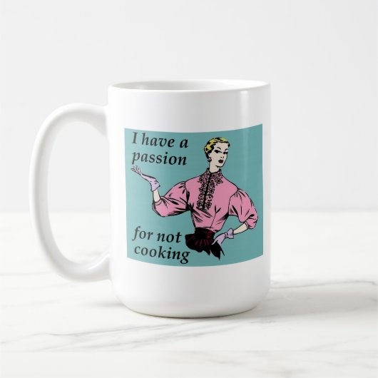 Passie Voor Niet Koken Grappige Mok (Links)