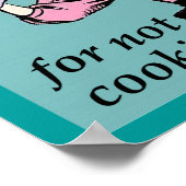 Passie Voor Niet Koken Grappige Poster Bord (Hoek)