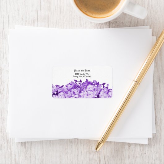Passie voor Paarse Floral Address Label (Insitu)