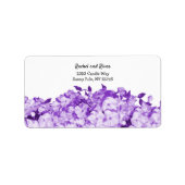Passie voor Paarse Floral Address Label (Voorkant)