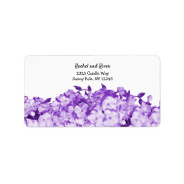 Passie voor Paarse Floral Address Label