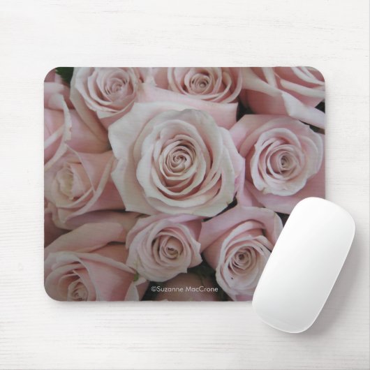 Passie voor roze rozen - Mousepad Muismat (Met muis)
