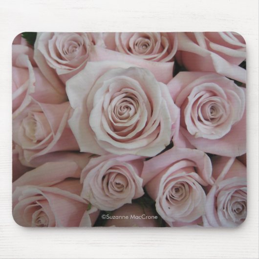 Passie voor roze rozen - Mousepad Muismat (Voorkant)
