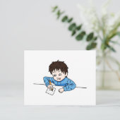Passie voor tekenen briefkaart (Staand voorkant)