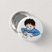 Passie voor tekenen ronde button 3,2 cm (Voorkant /achterkant)