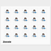 Passie voor tekenen vierkante sticker (Vel)