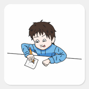 Passie voor tekenen vierkante sticker