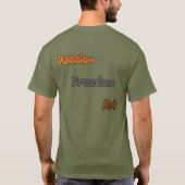 Passie, vrijheid, kunst t-shirt (Achterkant)