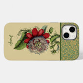  passiebloem botanische monogram naam Case-Mate iPhone case (Achterkant (horizontaal))