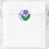 Passiebloem...Ga Groen Ronde Sticker (Tas)