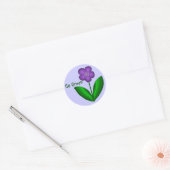 Passiebloem...Ga Groen Ronde Sticker (Envelop)