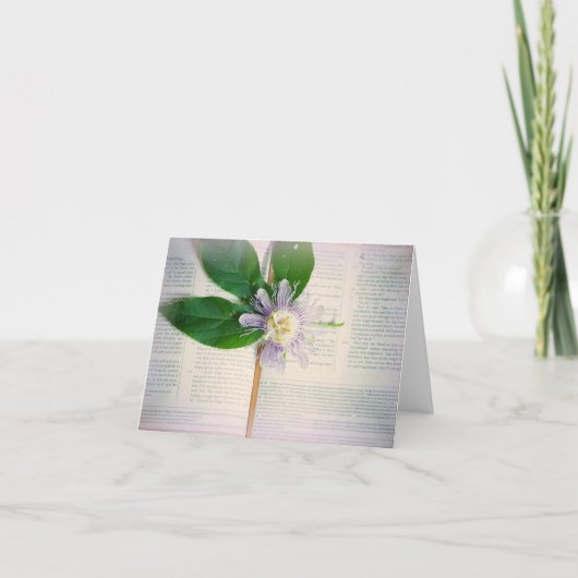 Passiebloem Geschriften Notecard Bedankkaart (Voorkant)