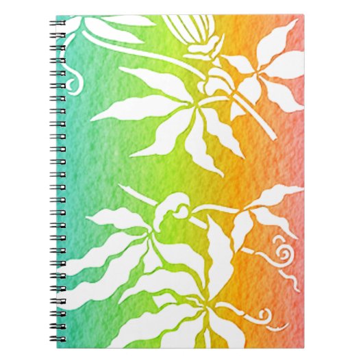 Passiebloem met regenboog notitieboek (Voorkant)