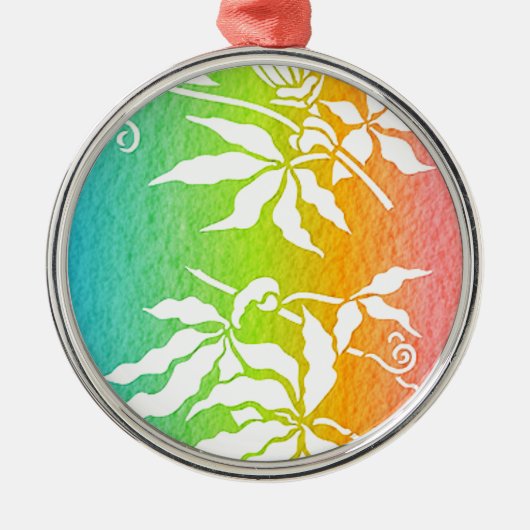 Passiebloem Metalen Ornament (Voorkant)