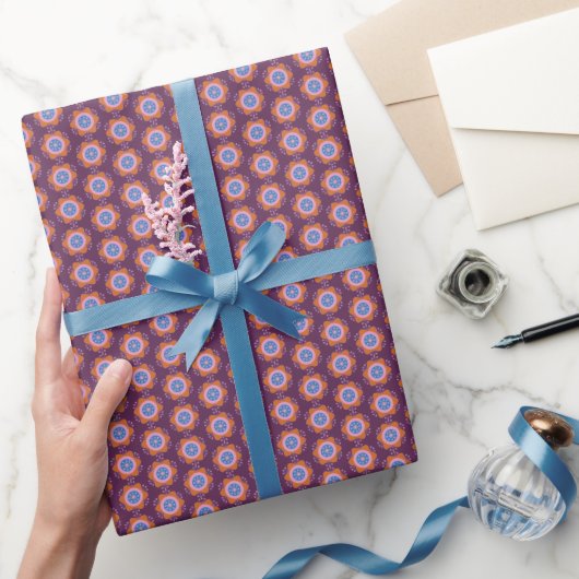 Passiebloem (paars) matte cadeauverpakkings papier (Geschenken)