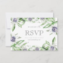 Passiebloem RSVP kaart