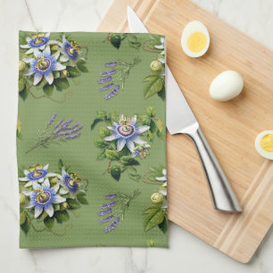 Passiebloem Sage Groene Bloemen Keuken Schotel Han Theedoek