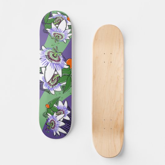 Passiebloem Skateboard Deck (Voorkant)