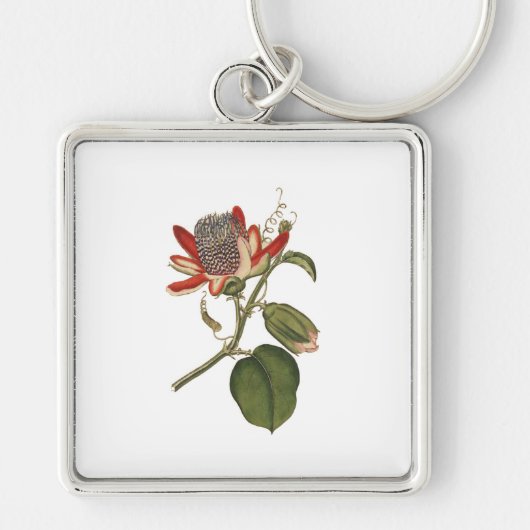Passiebloem uit de oude doos sleutelhanger (Voorkant)