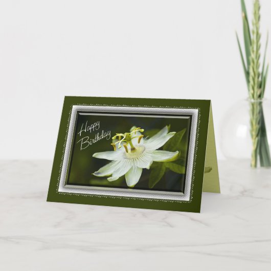 Passiebloem Verjaardag Kaart (Voorkant)