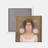 Passiebloem Vrouw (van Piet Mondriaan) Magneet (Voorkant / Achterkant)