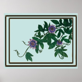 Passiebloem Wingerd Print,  Poster (Halfglans)