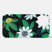 passiebloem zwarte achtergrond bloemnaadloos Case-Mate iPhone case (Achterkant (horizontaal))