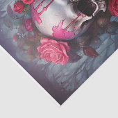 Passiebloemen Flowing Tears, Gothic Skull & Rozen Tissuepapier (Detail)