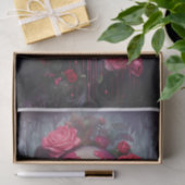 Passiebloemen Flowing Tears, Gothic Skull & Rozen Tissuepapier (Geschenk)