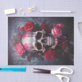 Passiebloemen Flowing Tears, Gothic Skull & Rozen Tissuepapier (Craft)