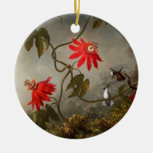 Passiebloemen met kolibries Heade Keramisch Ornament