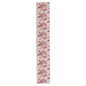 Passiebloemen Waterverf Bourgogne Bronzen Goud Lange Tafelloper (Voorkant)