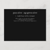 Passief agressief briefkaart (Voorkant)