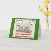 Passief-agressieve kattenvakantie kerstwensen kaart (Gele Bloem)