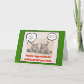 Passief-agressieve kattenvakantie kerstwensen kaart (Voorkant)