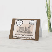Passief-agressieve kattenverjaardagswensen kaart (Voorkant)