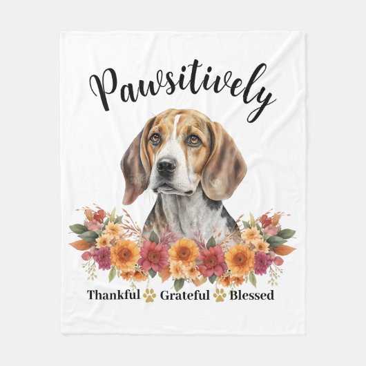 Passief dankbaar dankbare gezegende Schattigee hon Fleece Deken (Voorkant)