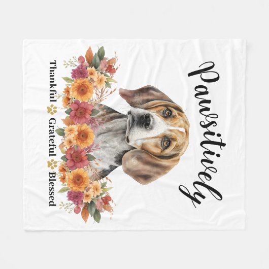 Passief dankbaar dankbare gezegende Schattigee hon Fleece Deken (Voorkant (Horizontaal))