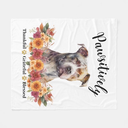 Passief dankbaar dankbare gezegende Schattigee hon Fleece Deken (Voorkant (Horizontaal))