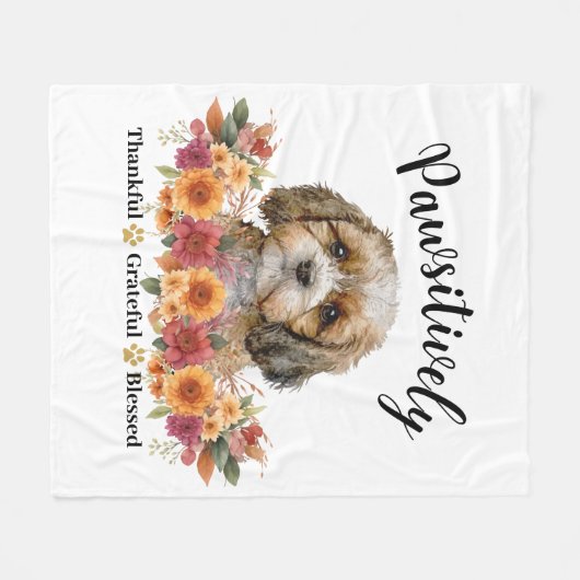 Passief dankbaar dankbare gezegende Schattigee hon Fleece Deken (Voorkant (Horizontaal))
