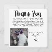 Passief dankbare aangepaste foto dank u kaart (Voorkant)