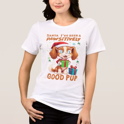 Passief een goede pup Tri-Blend shirt (Voorkant)