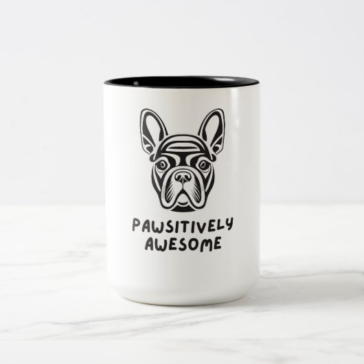 Passief Geweldige buldog Tweekleurige Koffiemok (Center)