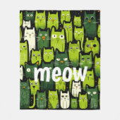 Passief Gezellig: Leuke Grappige Doodle Cat Lover Fleece Deken (Voorkant)