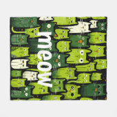 Passief Gezellig: Leuke Grappige Doodle Cat Lover Fleece Deken (Voorkant (Horizontaal))
