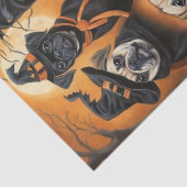 Passief griezelig: een Halloween Puggle Decoupage Tissuepapier (Detail)