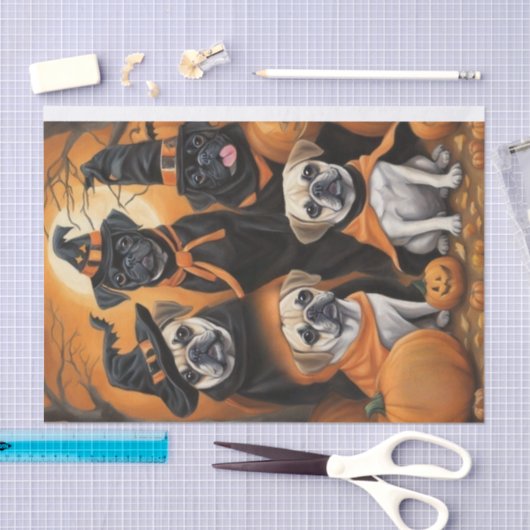Passief griezelig: een Halloween Puggle Decoupage Tissuepapier (Craft)